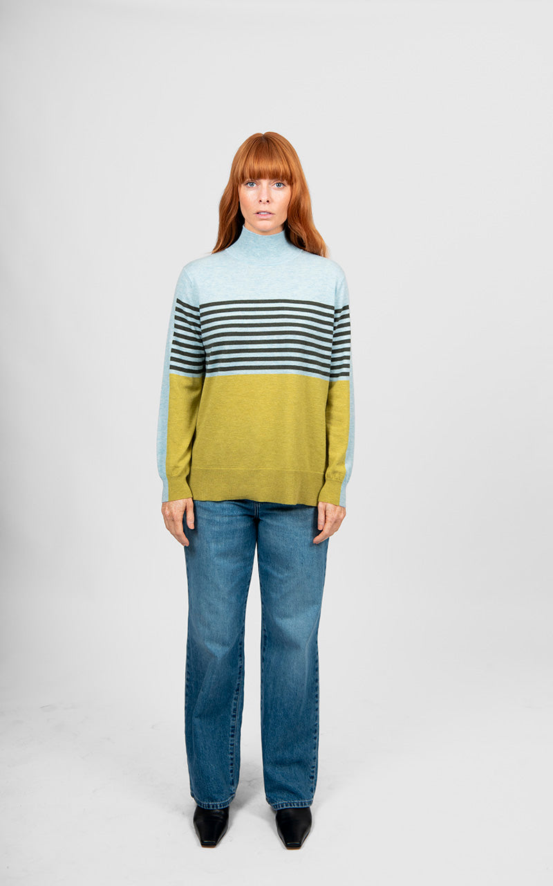 Bridge & Lord Stripe And Colour Block Tunic BL6622