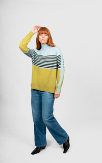 Bridge & Lord Stripe And Colour Block Tunic BL6622