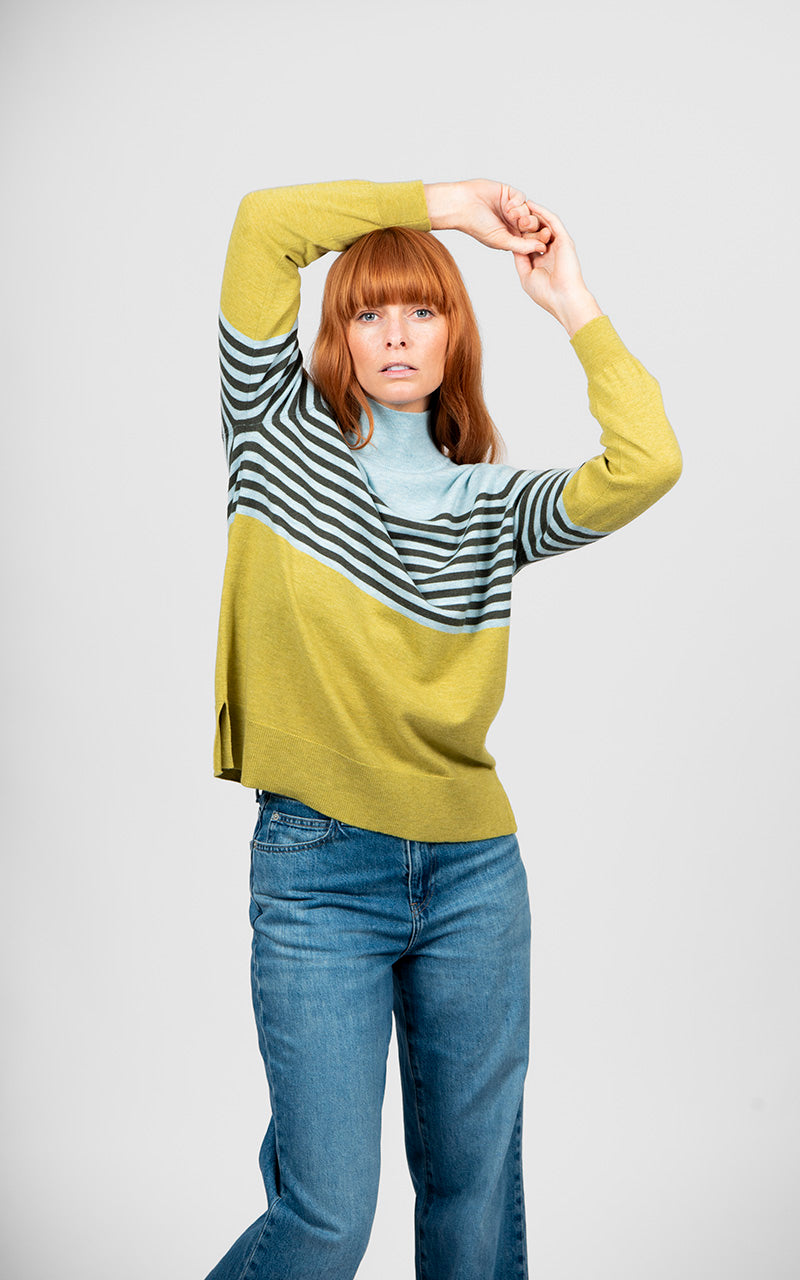 Bridge & Lord Stripe And Colour Block Tunic BL6622