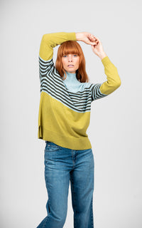 Bridge & Lord Stripe And Colour Block Tunic BL6622