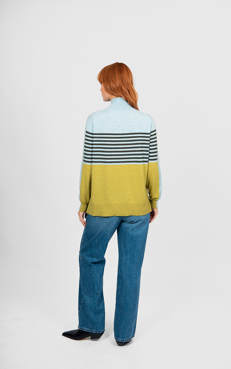 Bridge & Lord Stripe And Colour Block Tunic BL6622