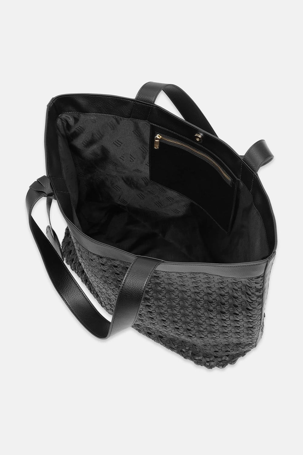 Ilse Jacobsen Large Beach Bag in Black-Black BRAID01