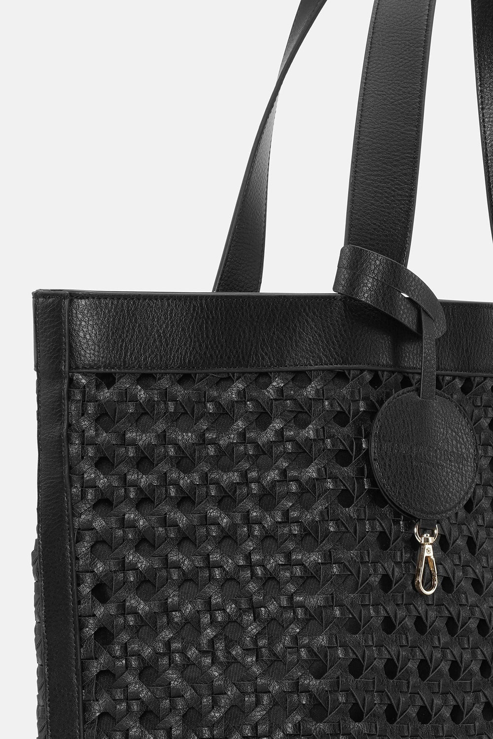 Ilse Jacobsen Large Beach Bag in Black-Black BRAID01