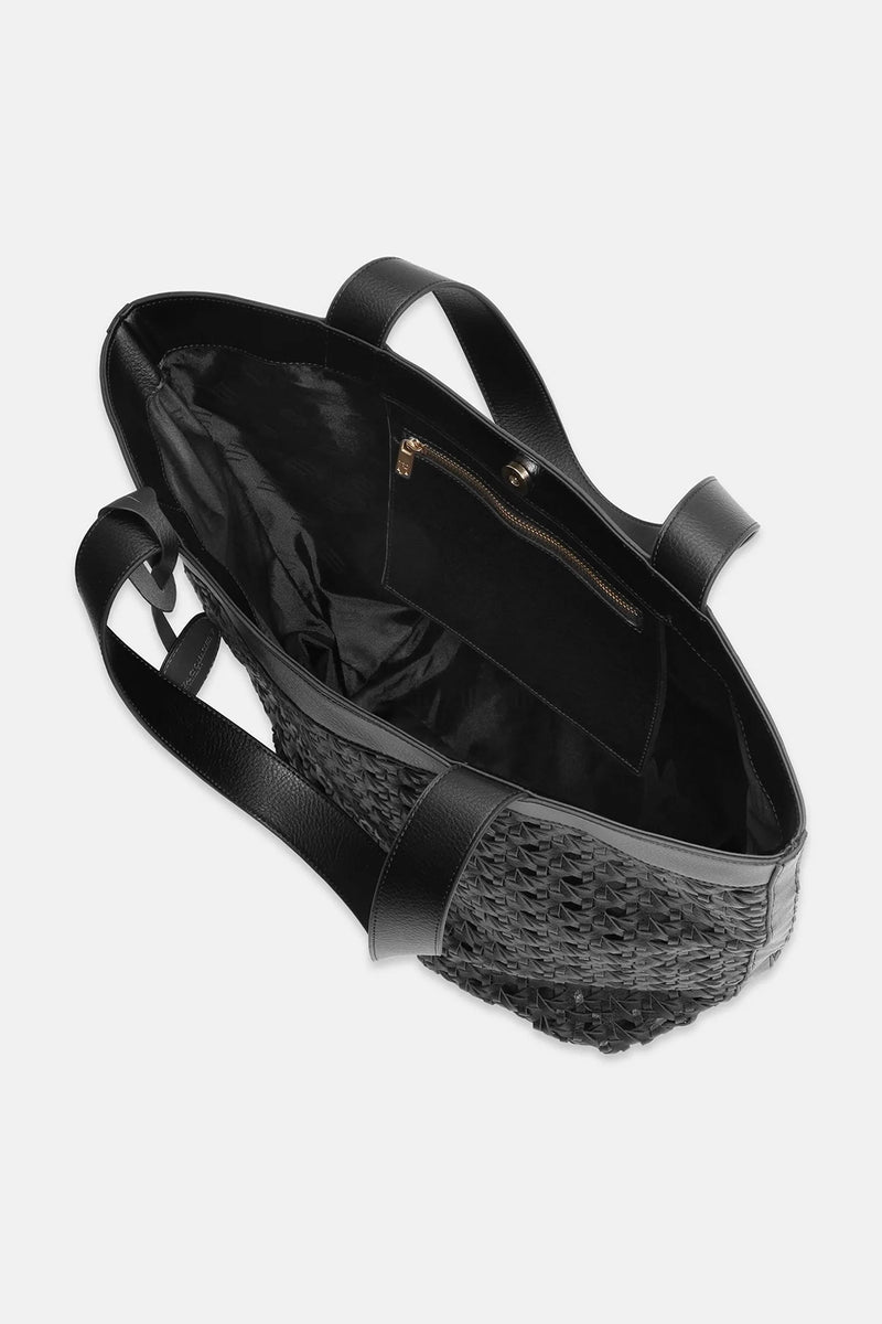Ilse Jacobsen Beach Bag in Black-Black BRAID02