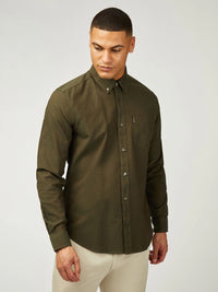 Ben Sherman Signature Oxford Long Sleeve Shirt in Camouflage B1012490