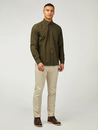 Ben Sherman Signature Oxford Long Sleeve Shirt in Camouflage B1012490