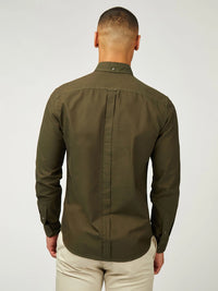 Ben Sherman Signature Oxford Long Sleeve Shirt in Camouflage B1012490