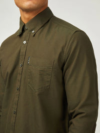 Ben Sherman Signature Oxford Long Sleeve Shirt in Camouflage B1012490