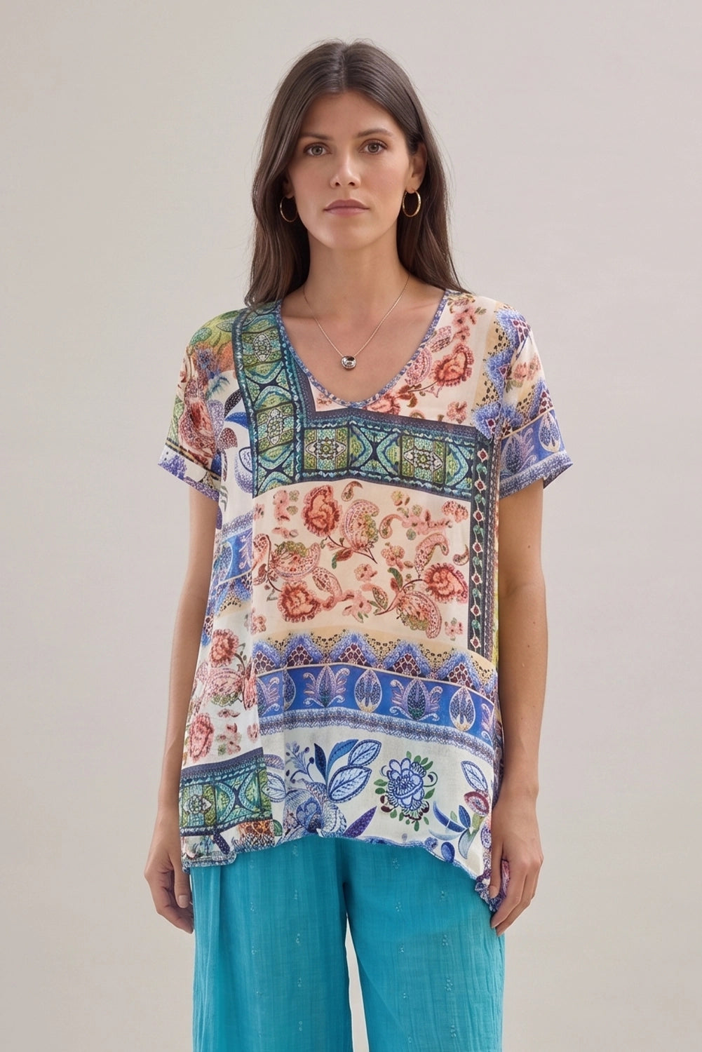 Johnny Was Marron Tunic - Armeria C10626-3