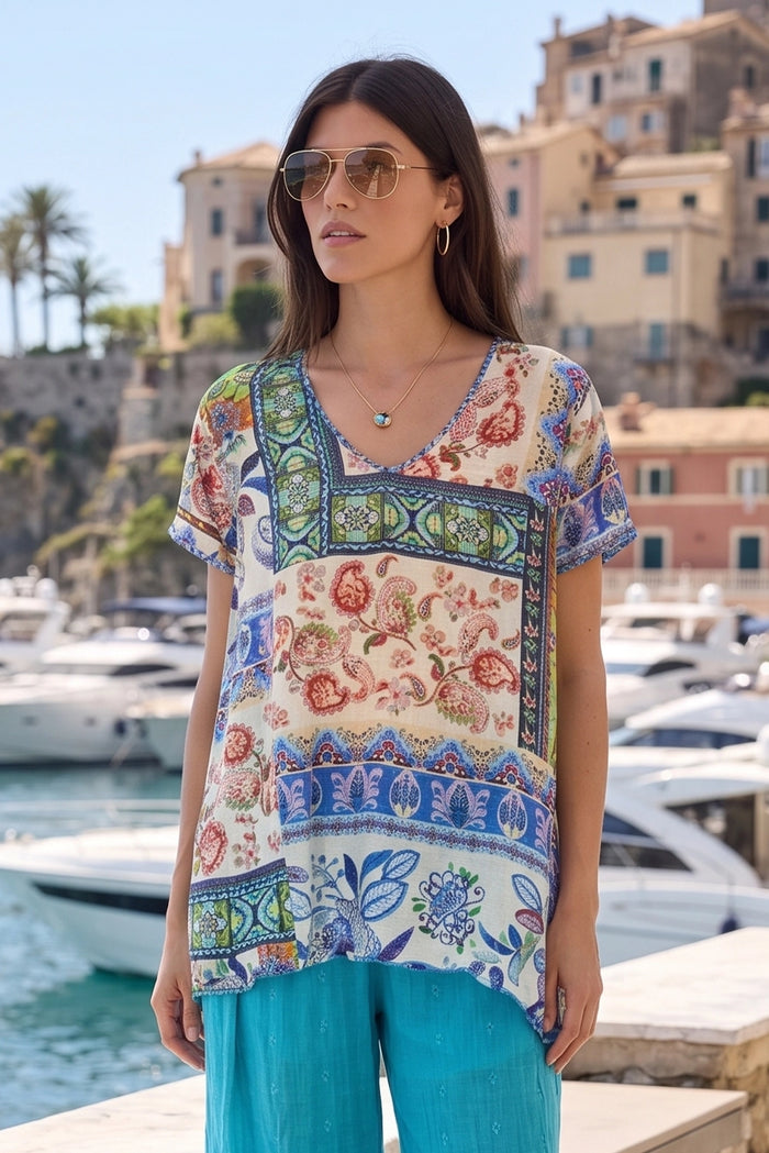 Johnny Was Marron Tunic - Armeria C10626-3