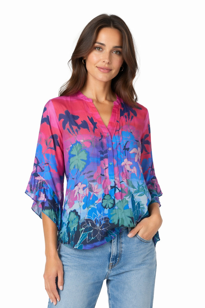 Johnny Was Zellah Blouse - Lavandula C11726-2