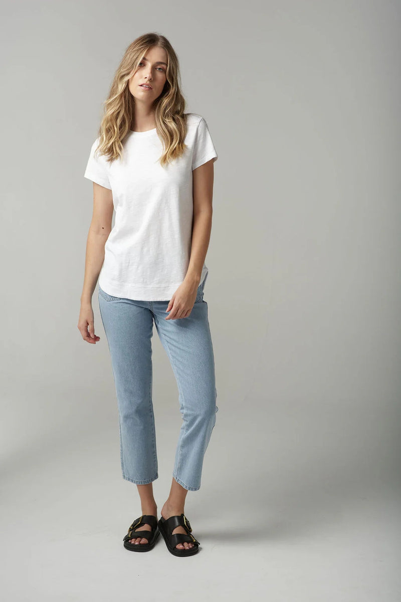 Goondiwindi Cloth +Paper+Scissors Shaped Hem Tee C13002
