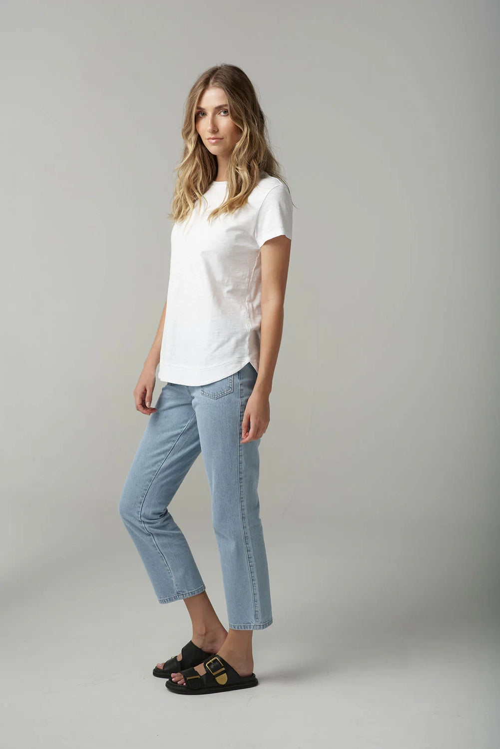 Goondiwindi Cloth +Paper+Scissors Shaped Hem Tee C13002