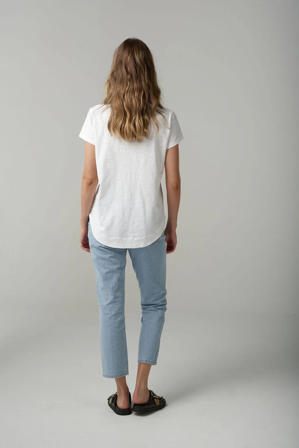 Goondiwindi Cloth +Paper+Scissors Shaped Hem Tee C13002