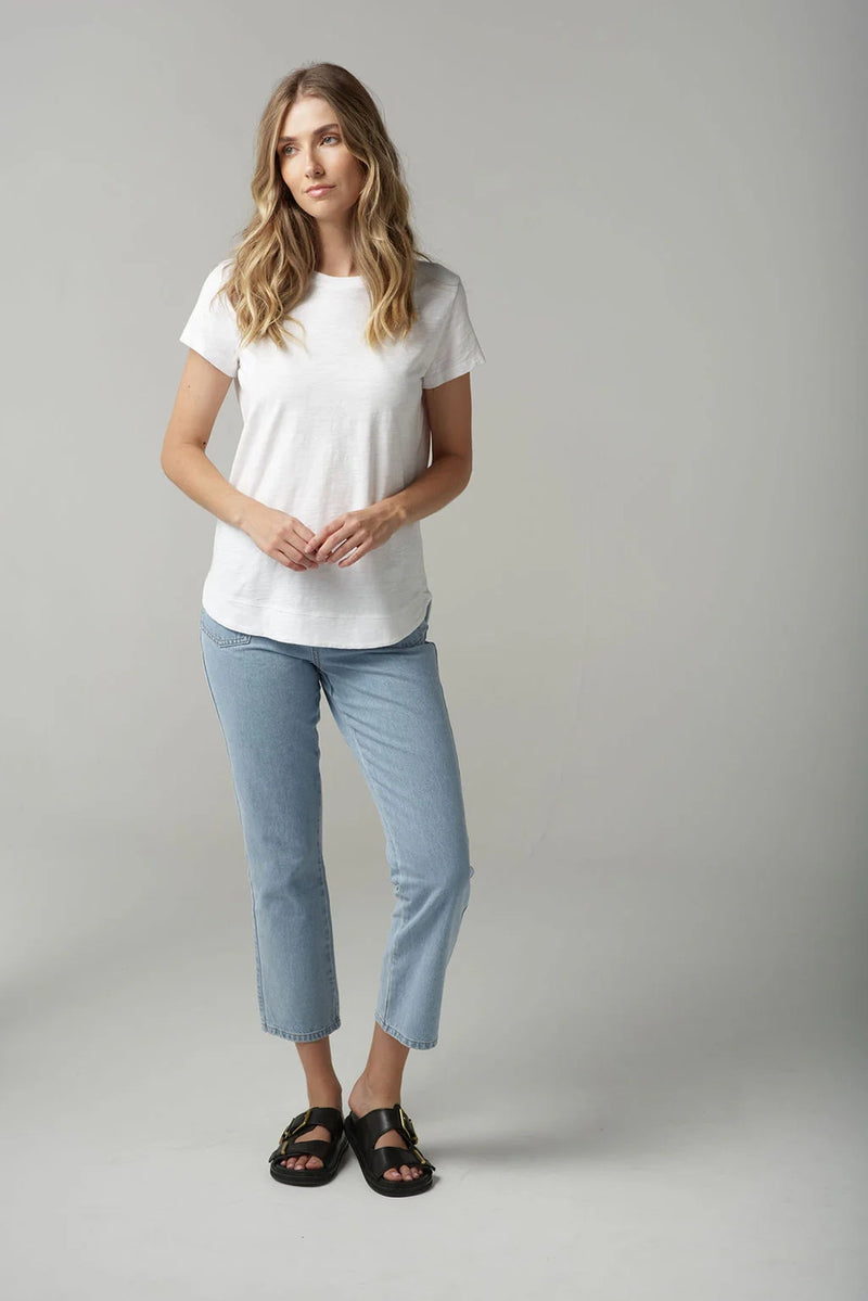 Goondiwindi Cloth +Paper+Scissors Shaped Hem Tee C13002