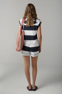Goondiwindi Cloth +Paper+Scissors Stripe Cap Sleeve Raglan Tee C13013-52