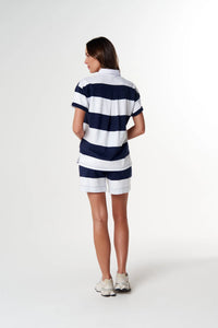 Goondiwindi Cotton Little Players Rugby Top in White/Parisian C13024-52