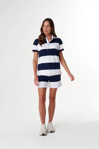 Goondiwindi Cotton Little Players Rugby Top in White/Parisian C13024-52