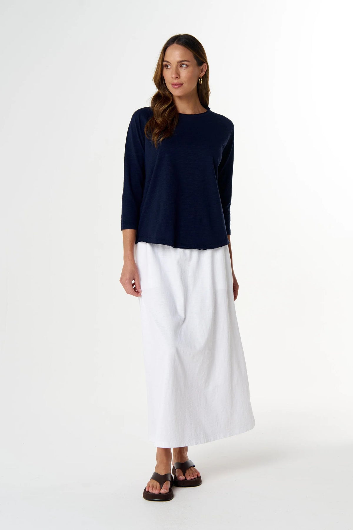 Goondiwindi Cotton Raglan On Repeat Raglan in Parisian Navy C13030