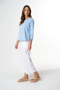 Goondiwindi Cotton Raglan On Repeat Raglan in Skyway Blue C13030