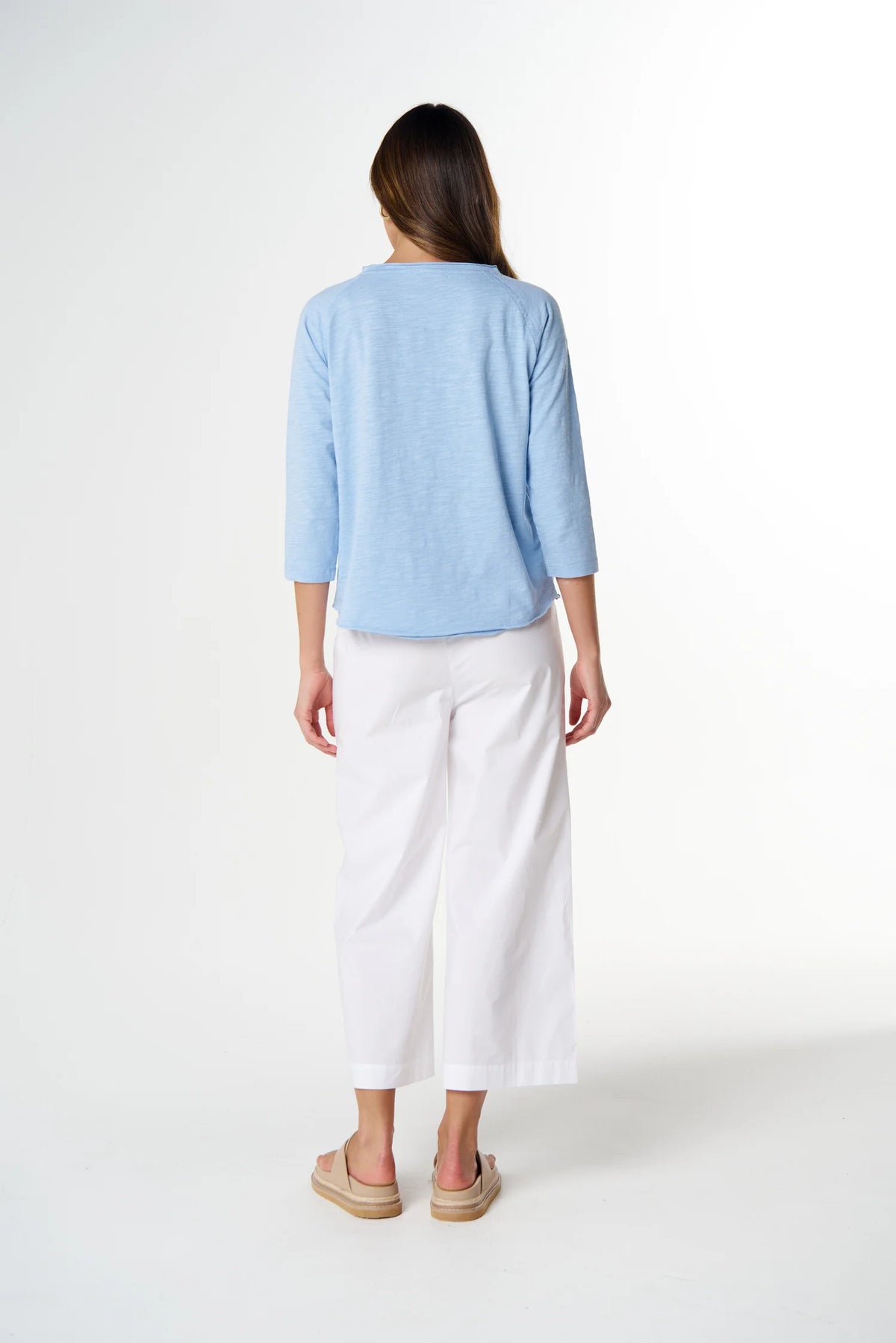 Goondiwindi Cotton Raglan On Repeat Raglan in Skyway Blue C13030