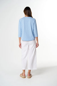 Goondiwindi Cotton Raglan On Repeat Raglan in Skyway Blue C13030