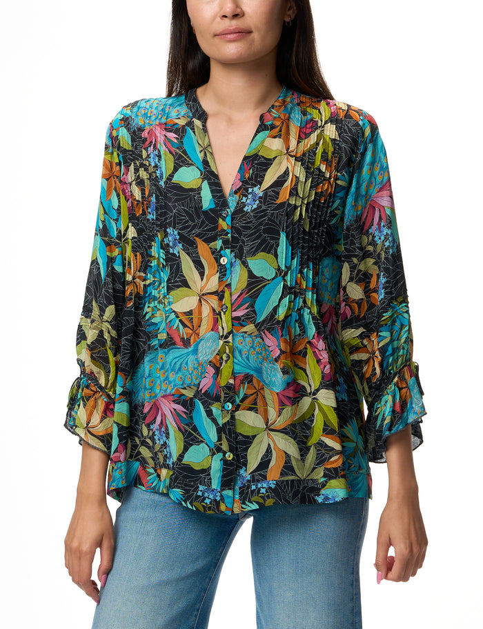Johnny Was Vacanza Blouse - Paon C13724A4 - Pre Order Early June Delivery
