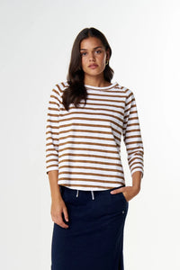 Goondiwindi Cotton Repeat Offender 3/4 Sleeve Tee in White/Fox C1387-26