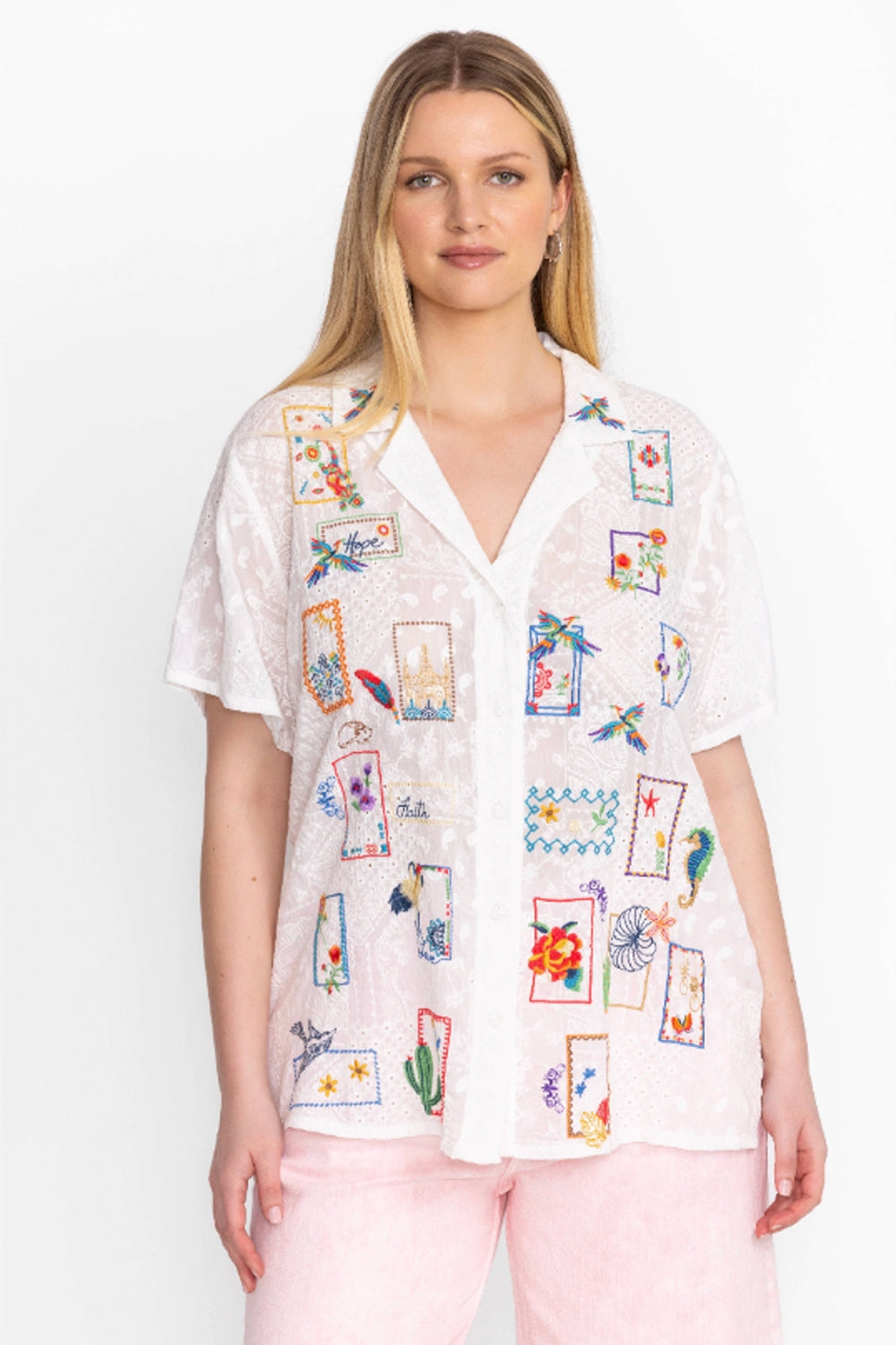 Johnny Was Cooper Button Up Blouse- Andreia C14524-5