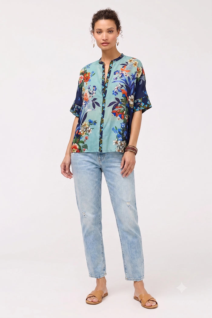 Johnny Was Shiro Button Down Shirt - Tejas C14726-6