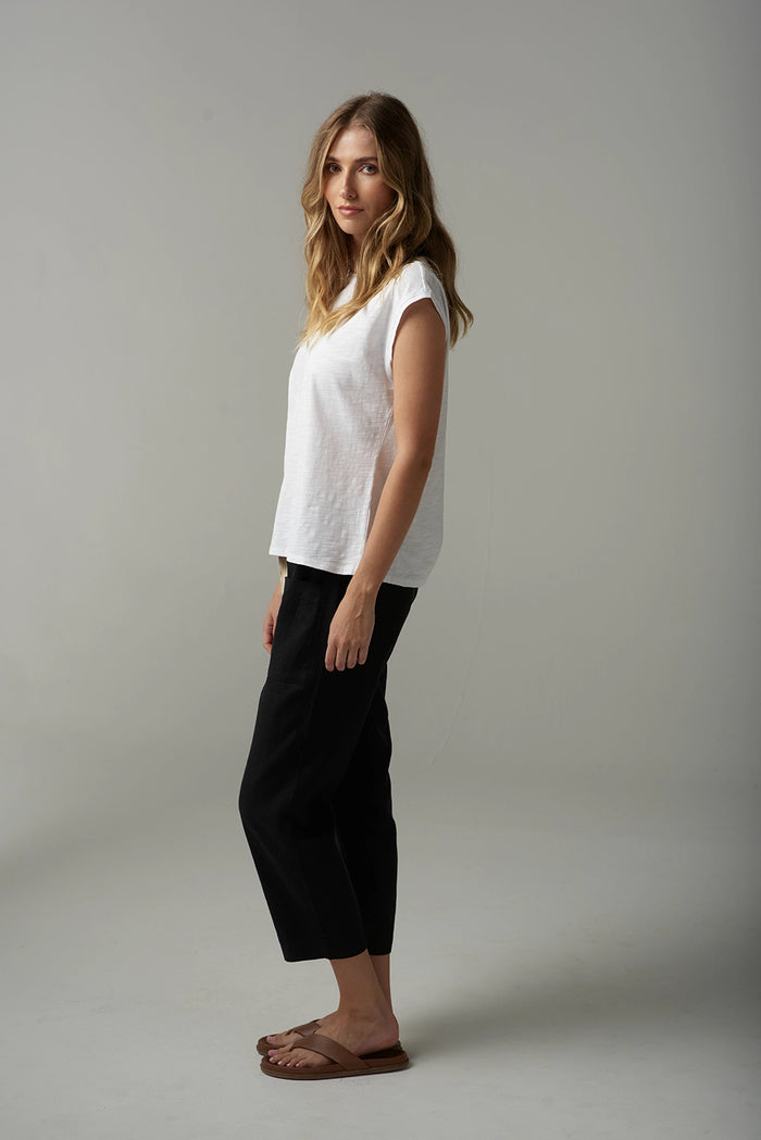 Goondiwindi Cloth +Paper+Scissors Linen Cropped Pant C1526-176