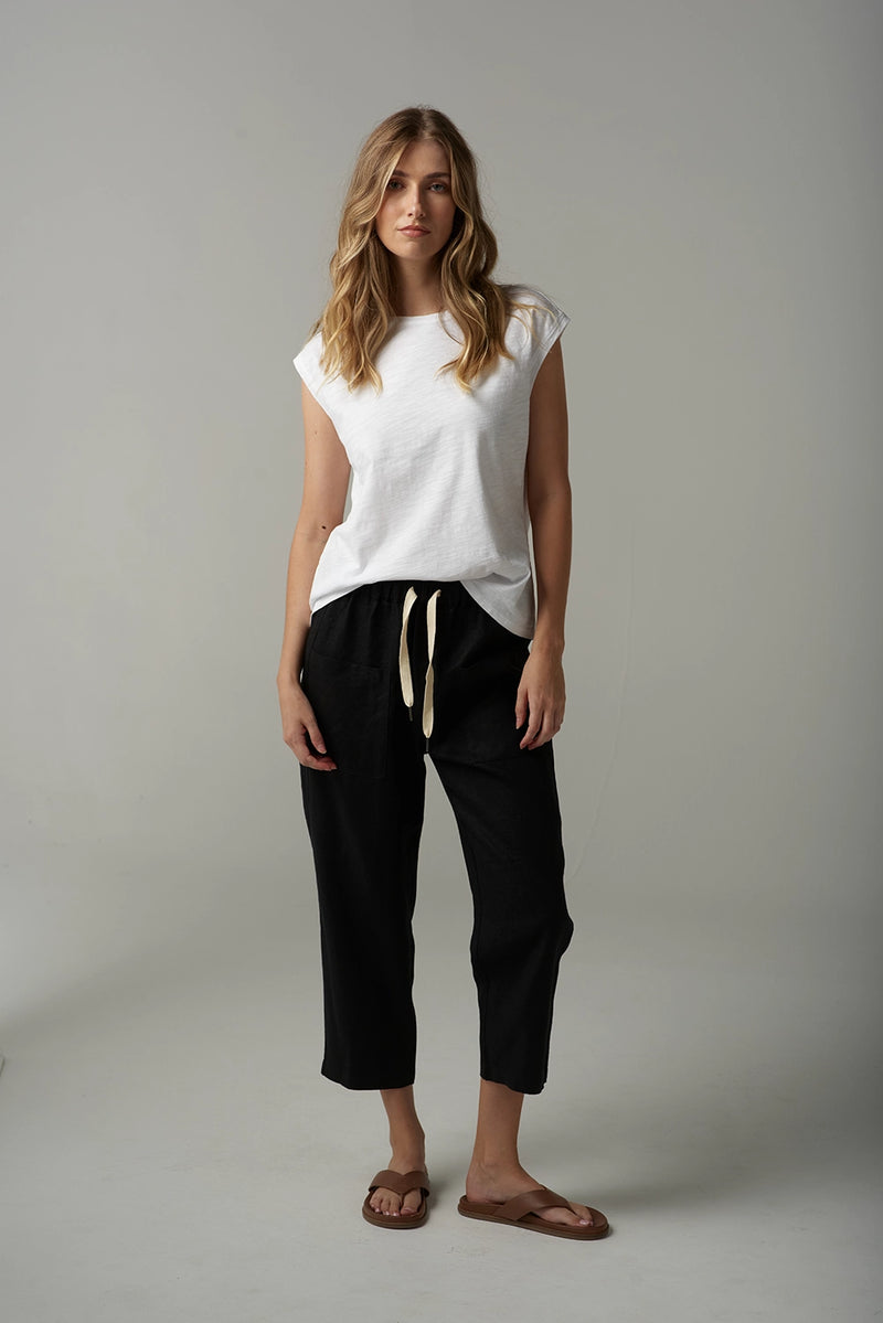 Goondiwindi Cloth +Paper+Scissors Linen Cropped Pant C1526-176