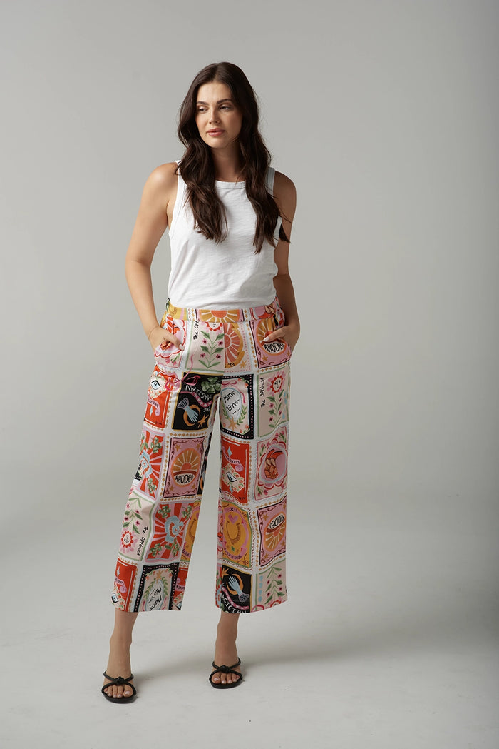 Goondiwindi Cloth +Paper+Scissors Rodeo Print Cropped Pant C1565-227
