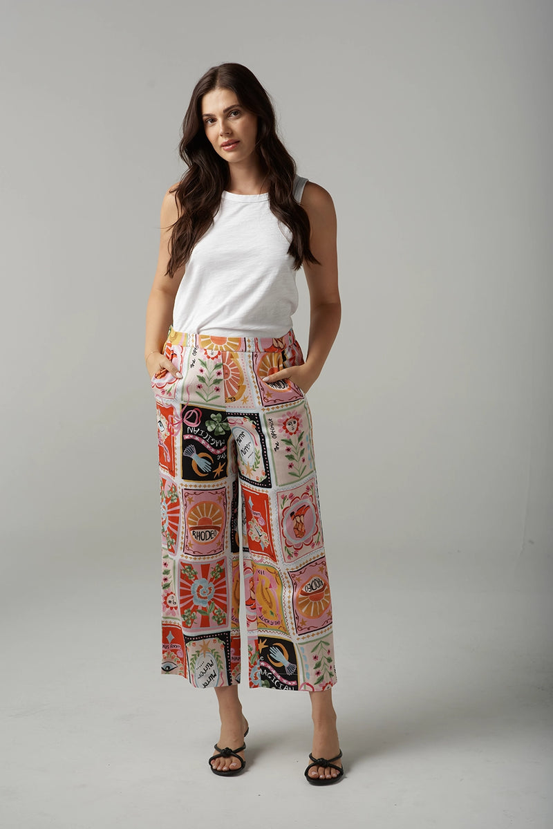 Goondiwindi Cloth +Paper+Scissors Rodeo Print Cropped Pant C1565-227