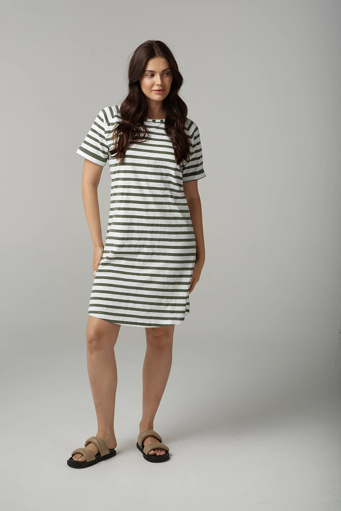 Goondiwindi Cloth +Paper+Scissors Stripe Raglan Dress C1625-26
