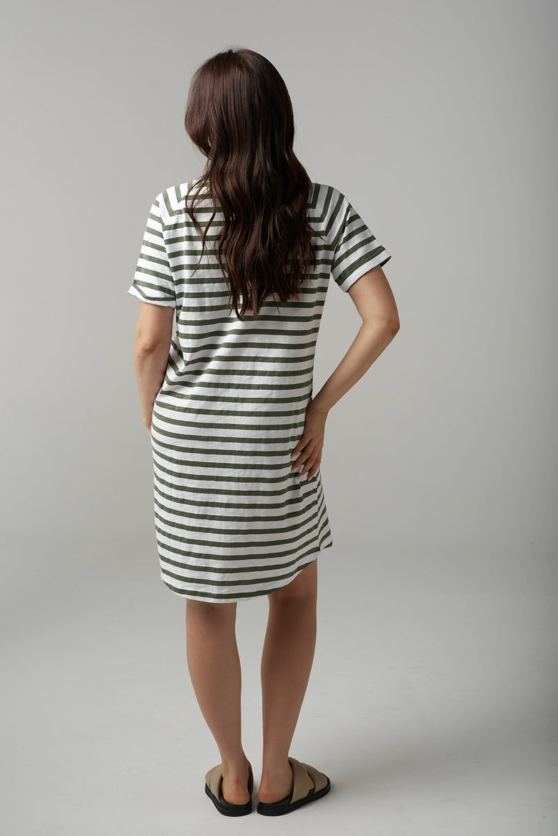 Goondiwindi Cloth +Paper+Scissors Stripe Raglan Dress C1625-26