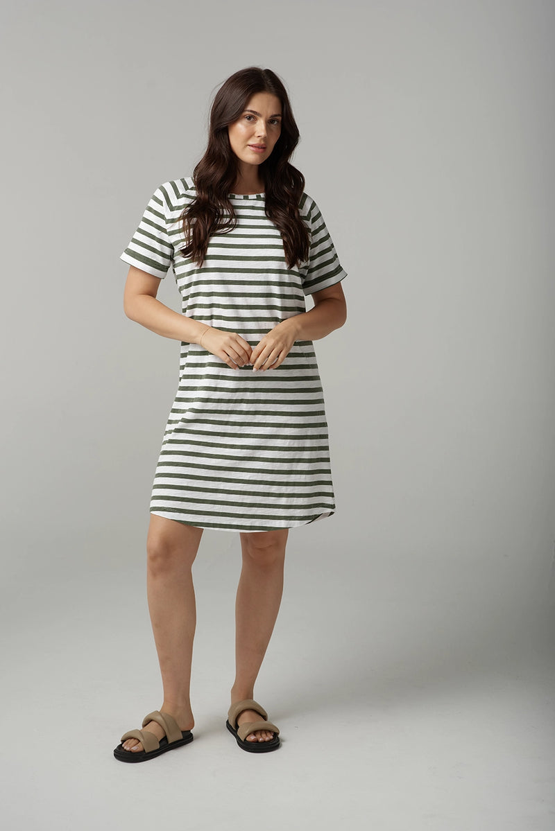 Goondiwindi Cloth +Paper+Scissors Stripe Raglan Dress C1625-26