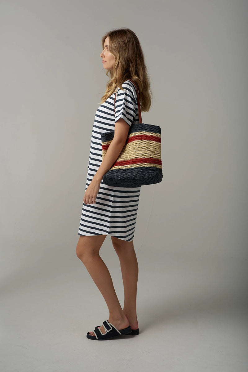 Goondiwindi Cloth +Paper+Scissors Stripe Raglan Dress C1625-26