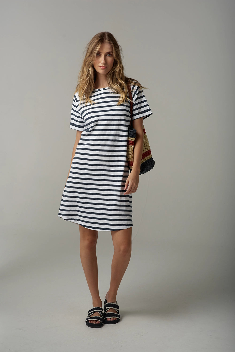 Goondiwindi Cloth +Paper+Scissors Stripe Raglan Dress C1625-26