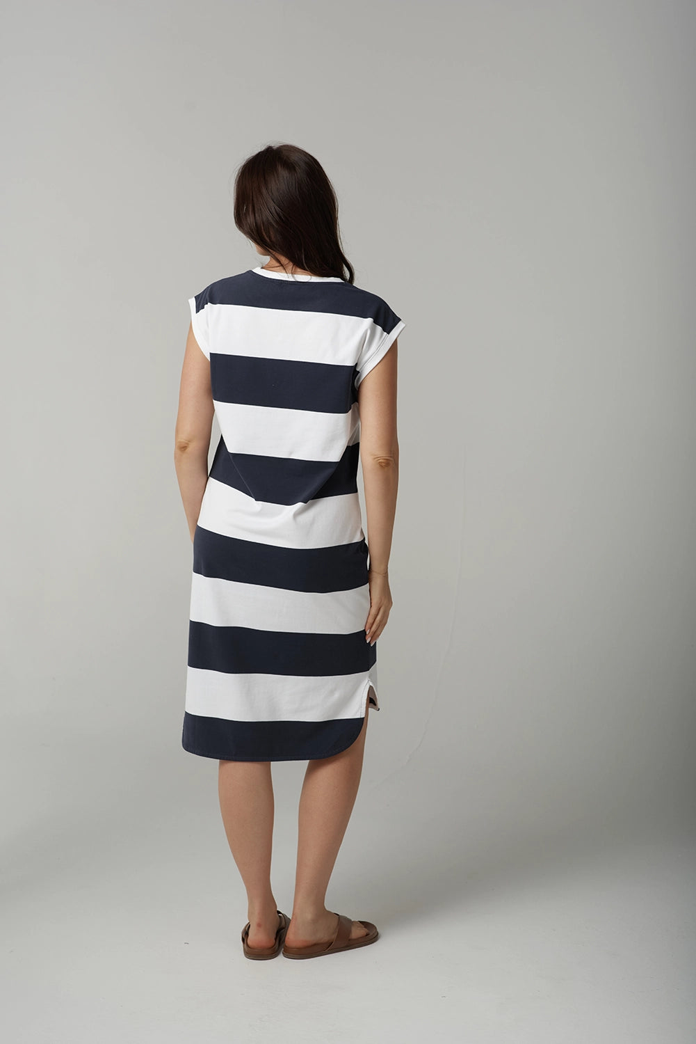 Goondiwindi Cloth +Paper+Scissors Stripe Muscle Dress C1639-52