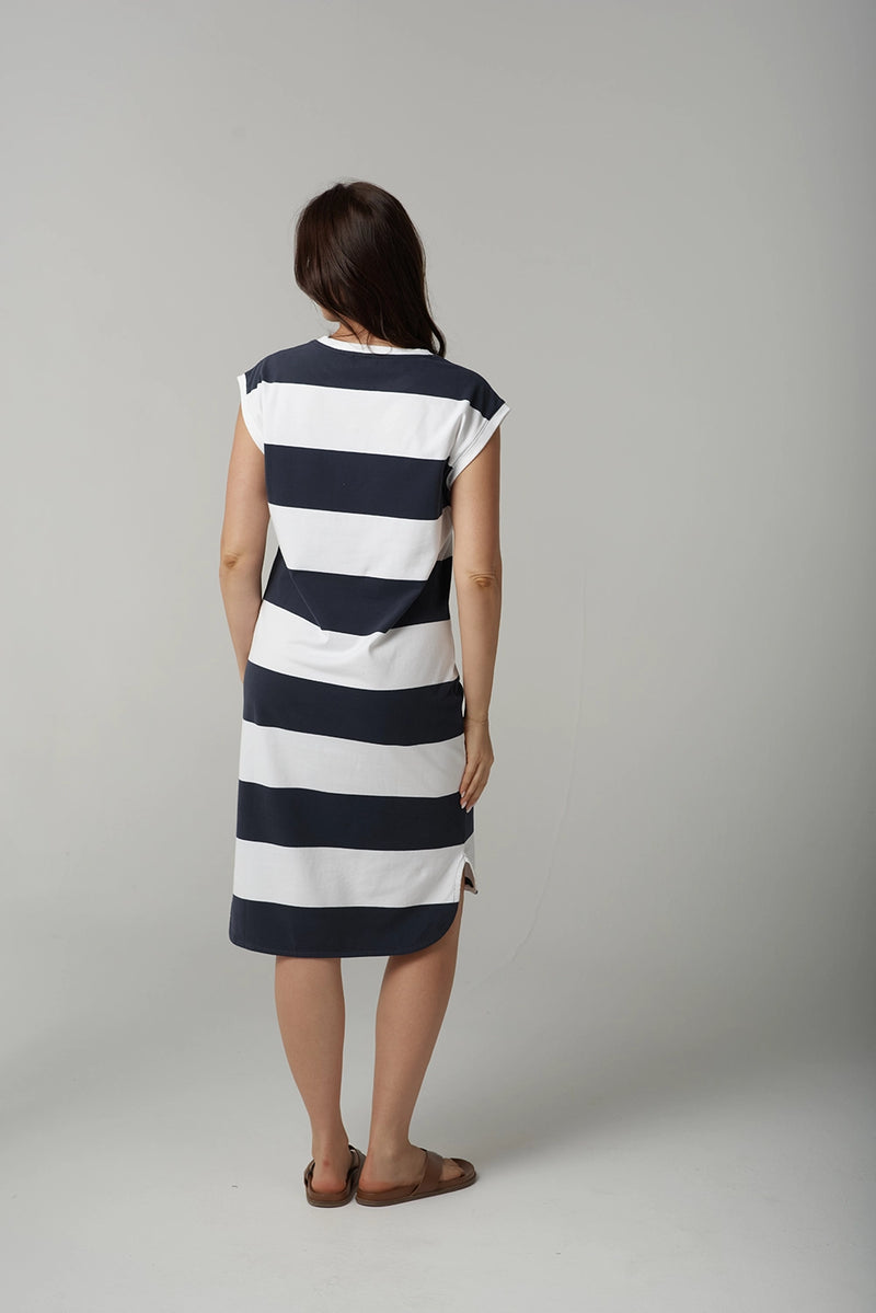 Goondiwindi Cloth +Paper+Scissors Stripe Muscle Dress C1639-52