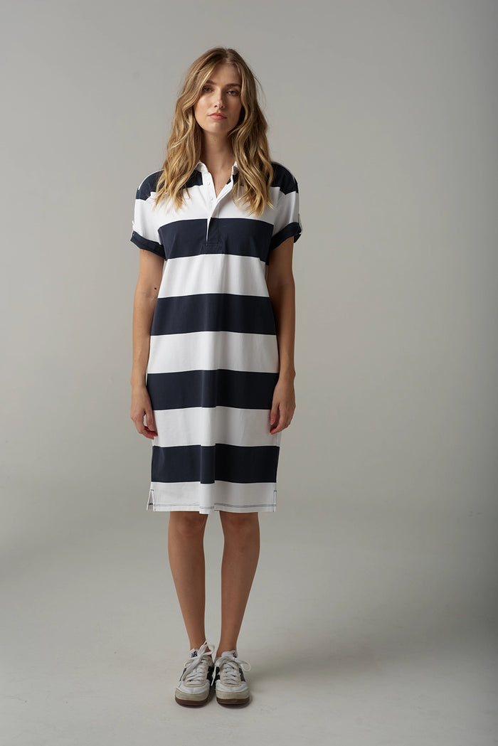 Goondiwindi Cloth +Paper+Scissors Rugby Stripe Dress C1641-52