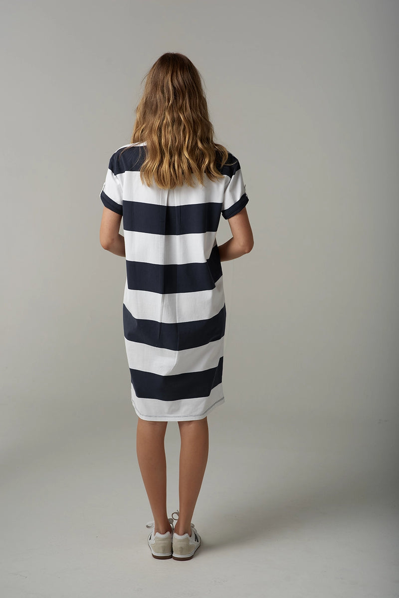 Goondiwindi Cloth +Paper+Scissors Rugby Stripe Dress C1641-52