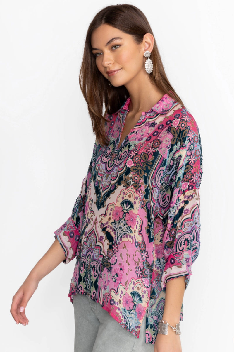 Johnny Was Marlow Burnout Blouse C17024A6