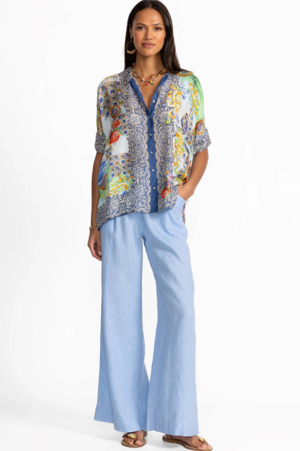 Johnny Was Shiro Buttoned Down Shirt C17625-5