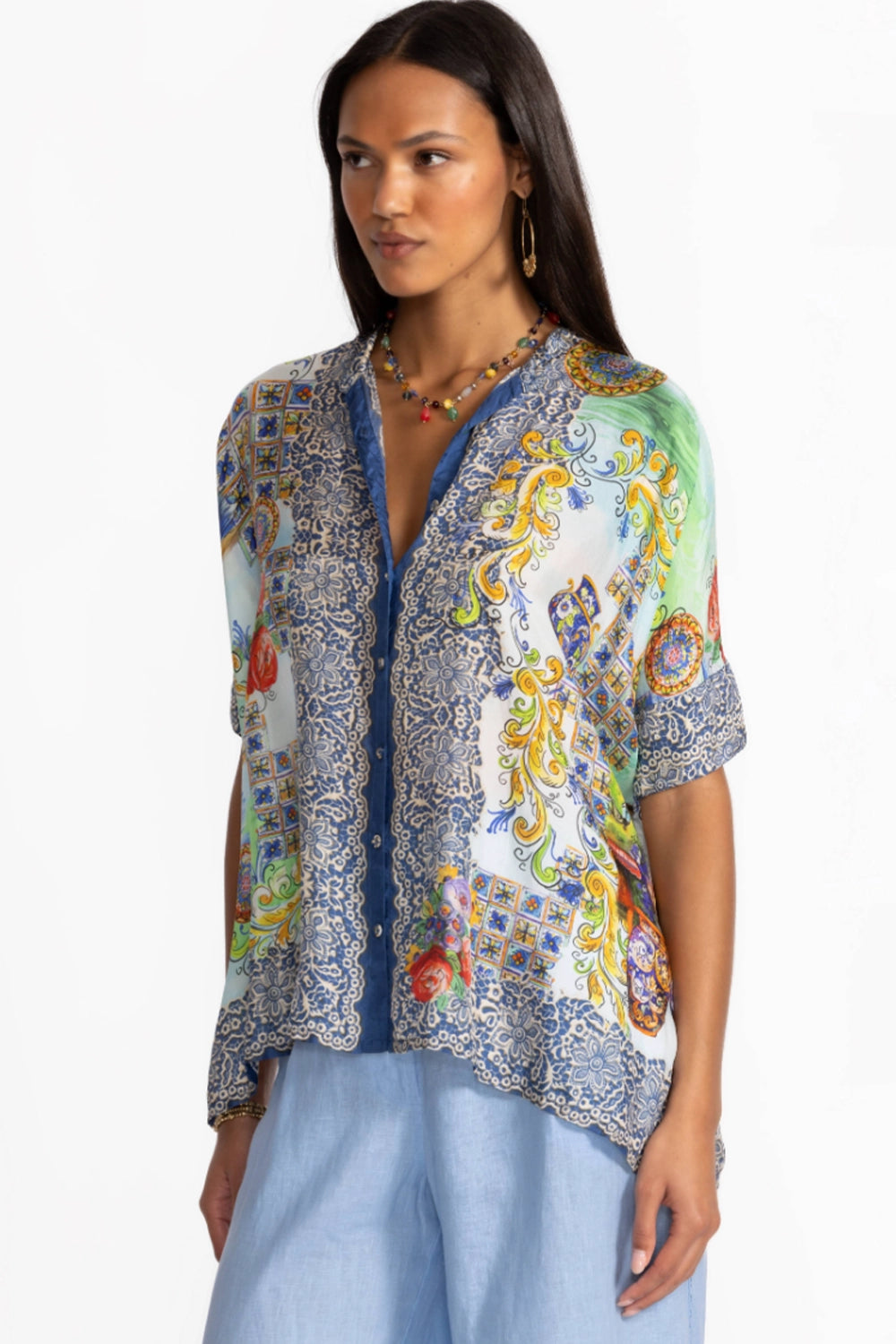 Johnny Was Shiro Buttoned Down Shirt C17625-5