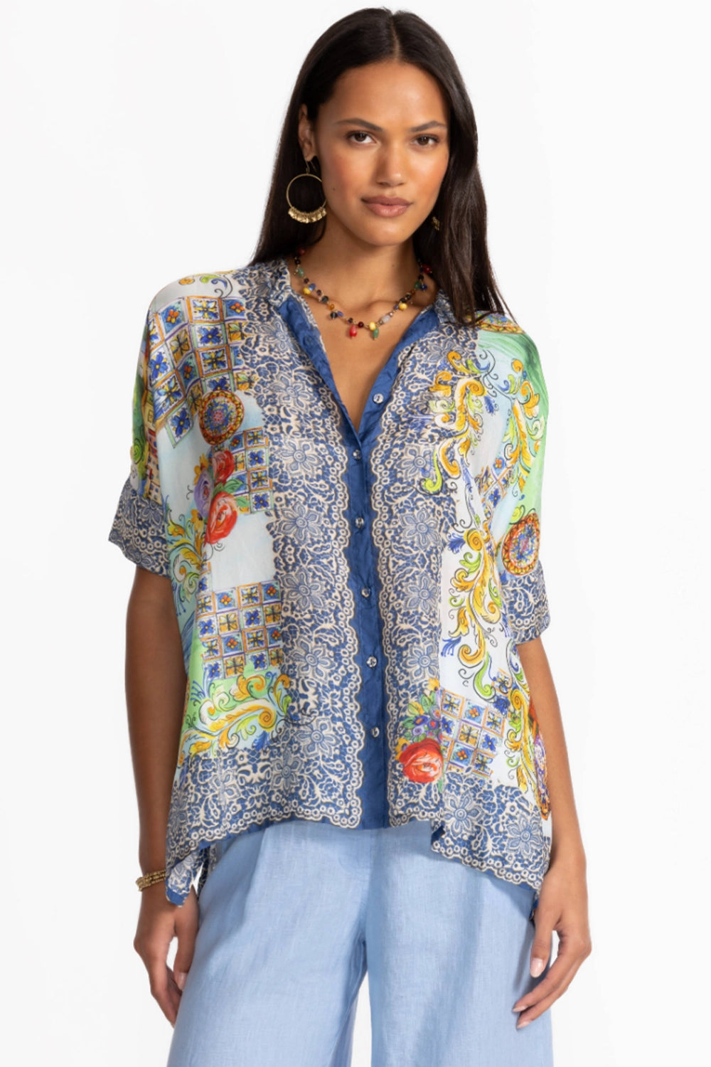Johnny Was Shiro Buttoned Down Shirt C17625-5