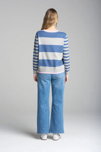 Goondiwindi Cotton Stripe Preppy Crew Neck Knit C1837