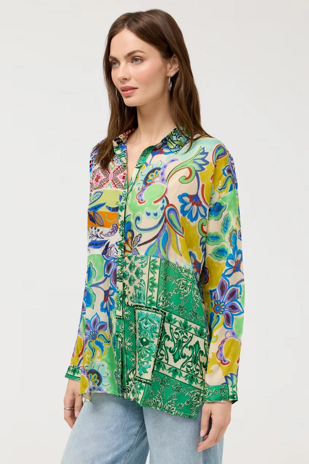 Johnny Was The Audrey Tunic - Armeria Patchwork C29326-3