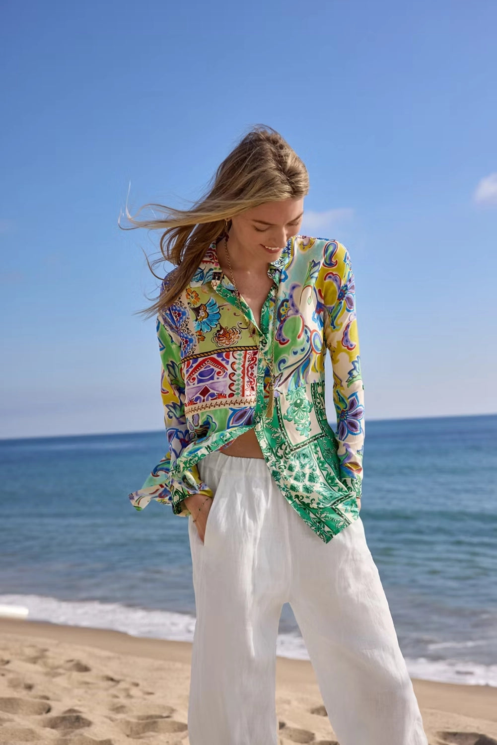 Johnny Was The Audrey Tunic - Armeria Patchwork C29326-3